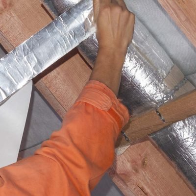 repairing-air-conditioner-ductwork-with-metallic-foil-tape-slider